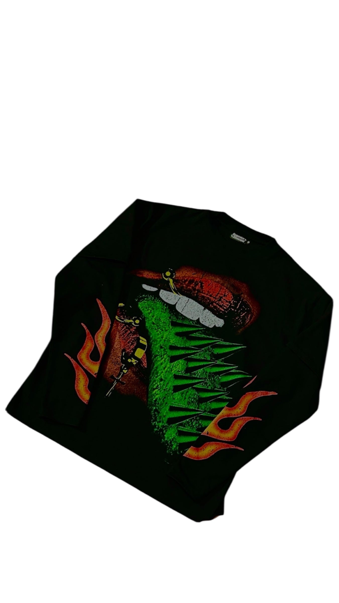 Spike tongue double layer tee