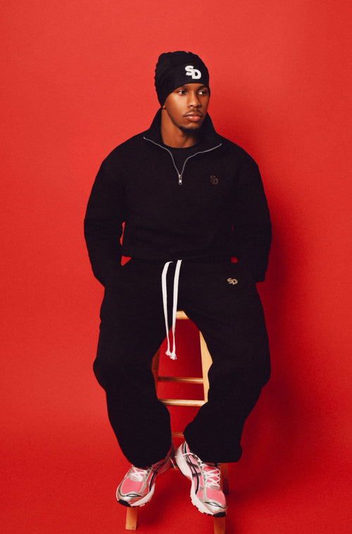 Sd quarter zip set black