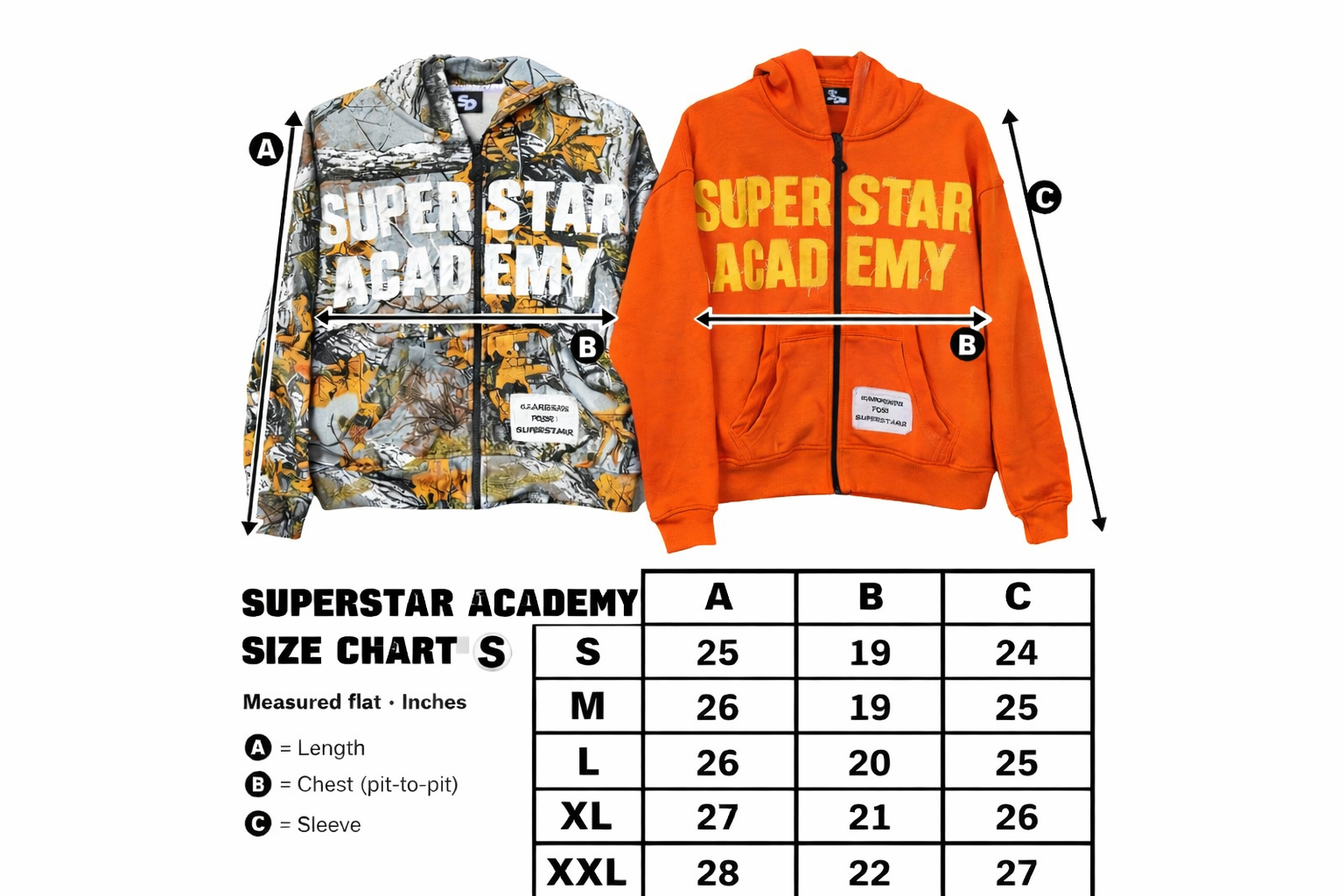 HUNTER PRINT SUPERSTAR ACADEMY HOODIE